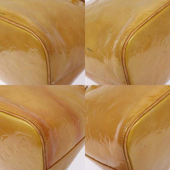 LOUIS VUITTON Monogram Vernis Houston Hand Bag Beige M91004 - Picture 10 of 13
